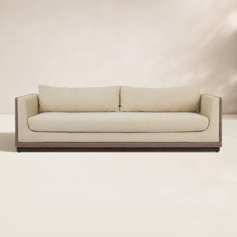 Madeleine Cabot Outdoor Sofa-96''-Alessi Buff