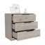 Commode 3 tiroirs, plateau supérieur - gris clair-1674682767