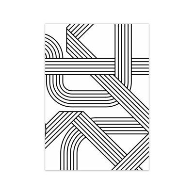 Black and White Geometric Patterns B 1 Piece Wall Art