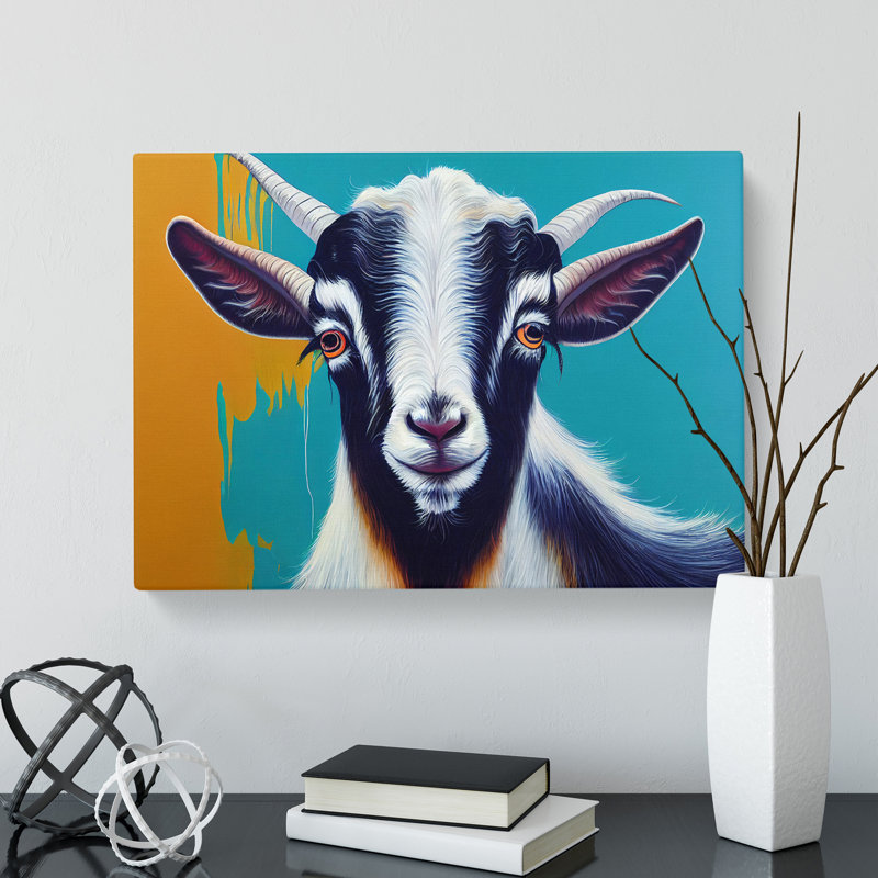 Goat In Colour Vol.2 - Wrapped Canvas, 35cm H x 50cm W x 3cm D