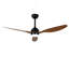 Ventilateur de plafond de 52 po avec lumières et 3 ventilateurs de plafond en ABS à 6 niveaux, ventilateur de plafond réversible, pour salon de patio, chambre à coucher, bureau, intérieur.-821568444-821568064
