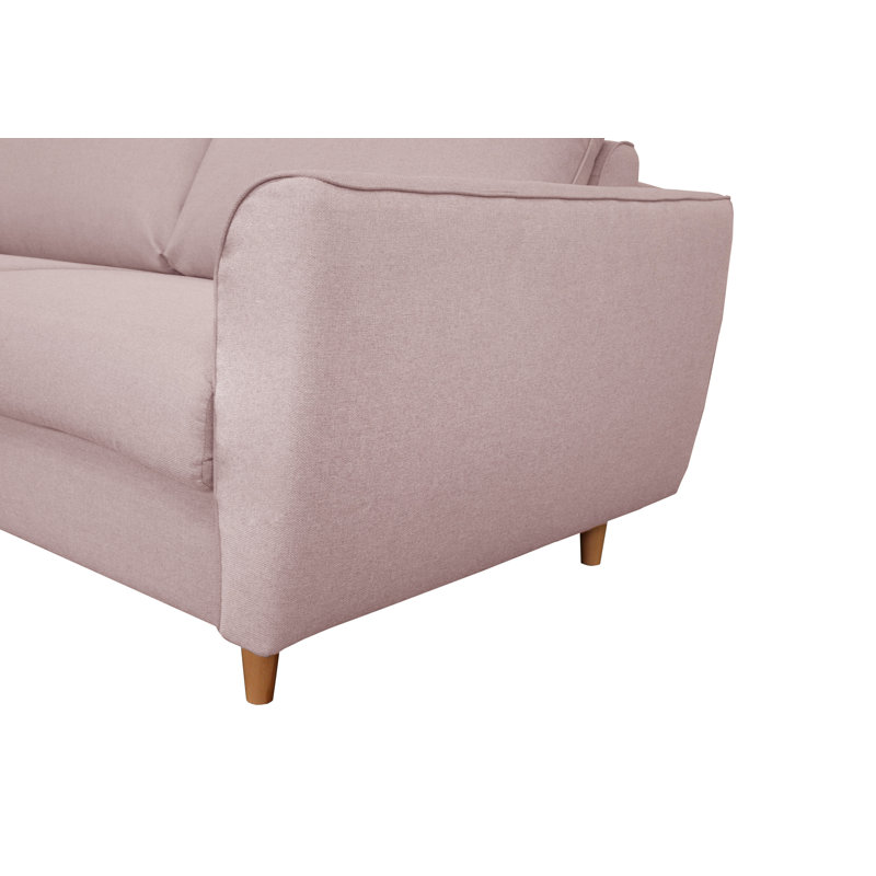 Canapé-lit avec matelas Mattlyn, Rose poudré