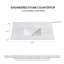 Comptoir de meuble-lavabo simple 43 po avec lavabo et 1 trou pour robinet Malaga-92397028