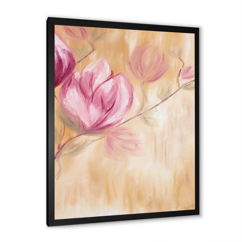 Peinture du printemps magnolia - reproduction d'art sur toile traditionnelle, H 20 po x l 12 po x P 1,5 po
