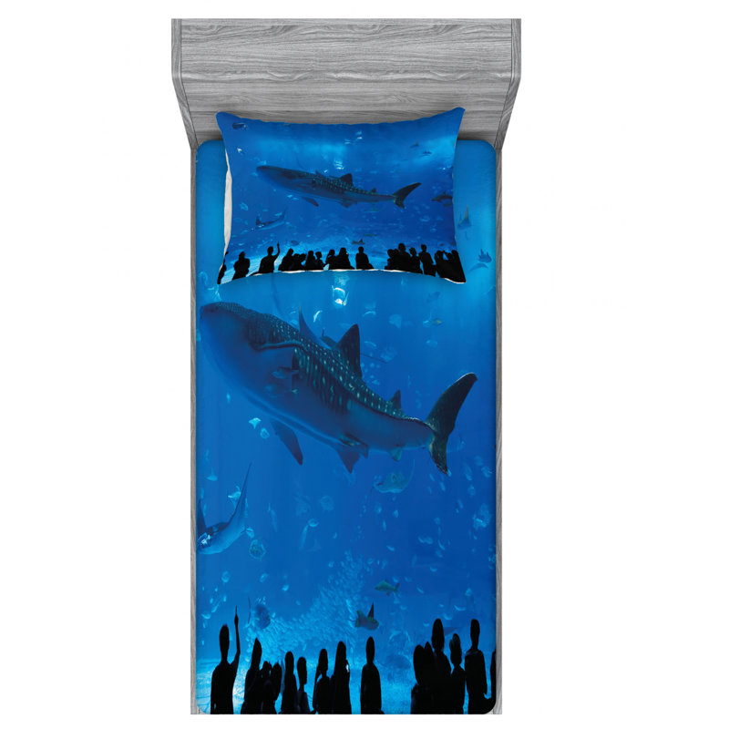 Shark Microfiber Sheet Set, Twin XL Sheet Set + Fitted Sheet + 1 Pillowcase
