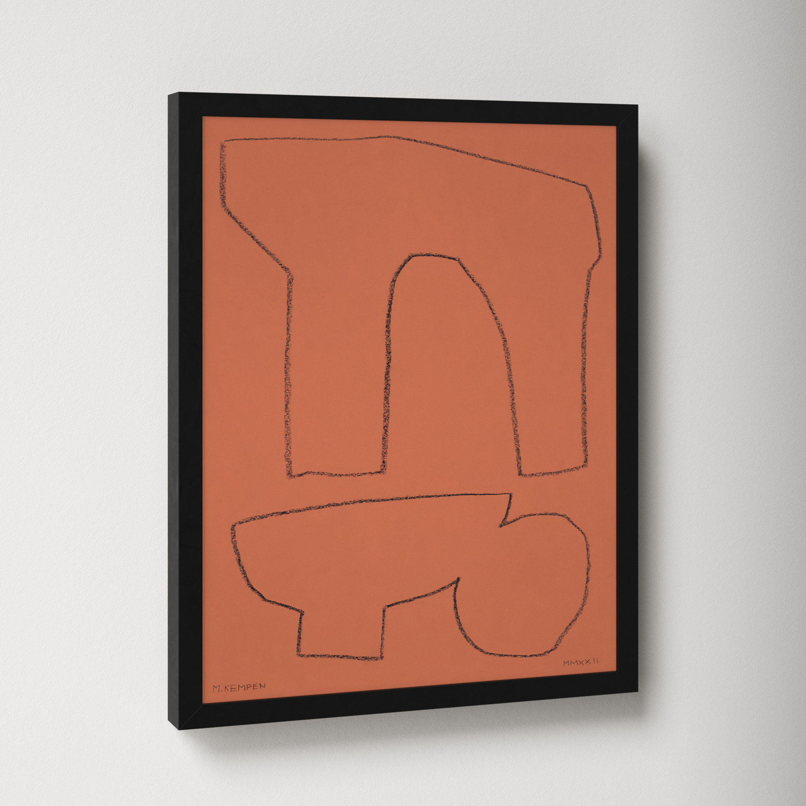 Earth 1 by Michael Kempen, Black Framed, 16" W x 20" H