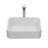 19" x 15"  White Bathroom Sink  Ceramic Rectangular Vessel Sink With Stainless Steel Faucet-121534249