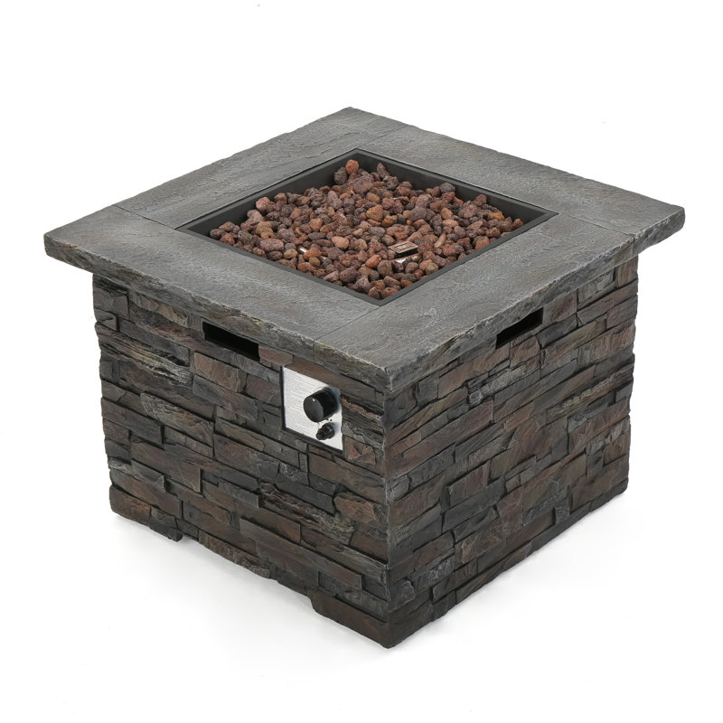 Altair Concrete Propane Fire Pit Table with Hidden Fuel Tank