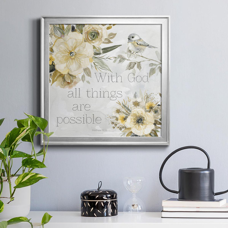 «Sunny Scriptures II», reproduction d'art sur toile encadrée, H 30,5 po x l 30,5 po x P 1,5 po, Argent