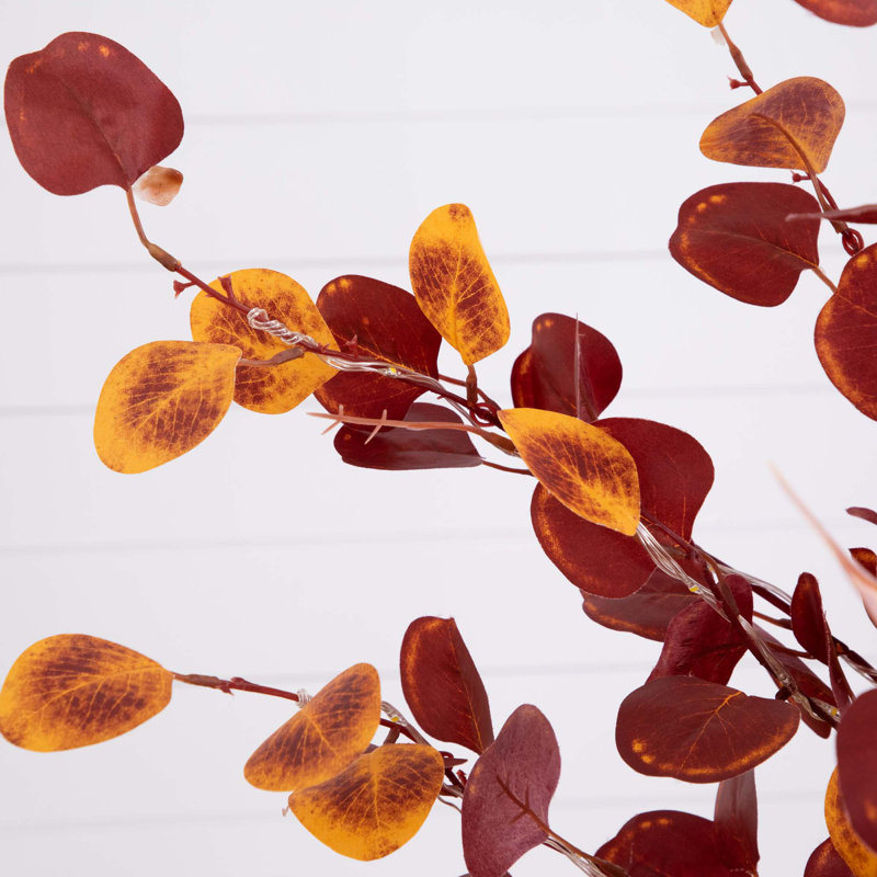 4ft. Pre-Lit Autumn Eucalyptus Artificial Fall Tree with 160 Warm White LED Lights