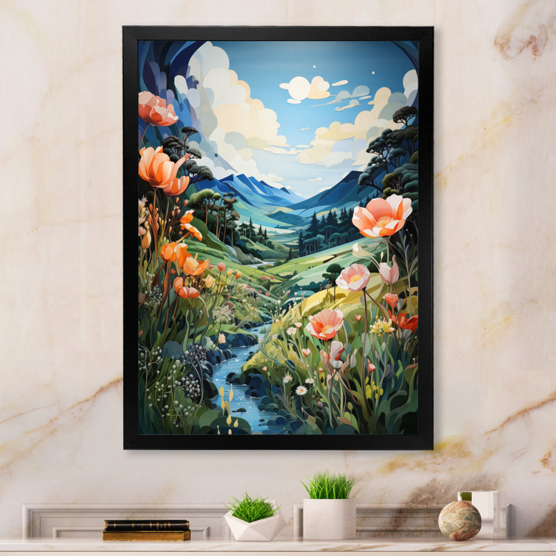 "Abstract Collages", art mural sur toile, H 44 po x l 34 po x P 1,5 po, Cadre photo noir