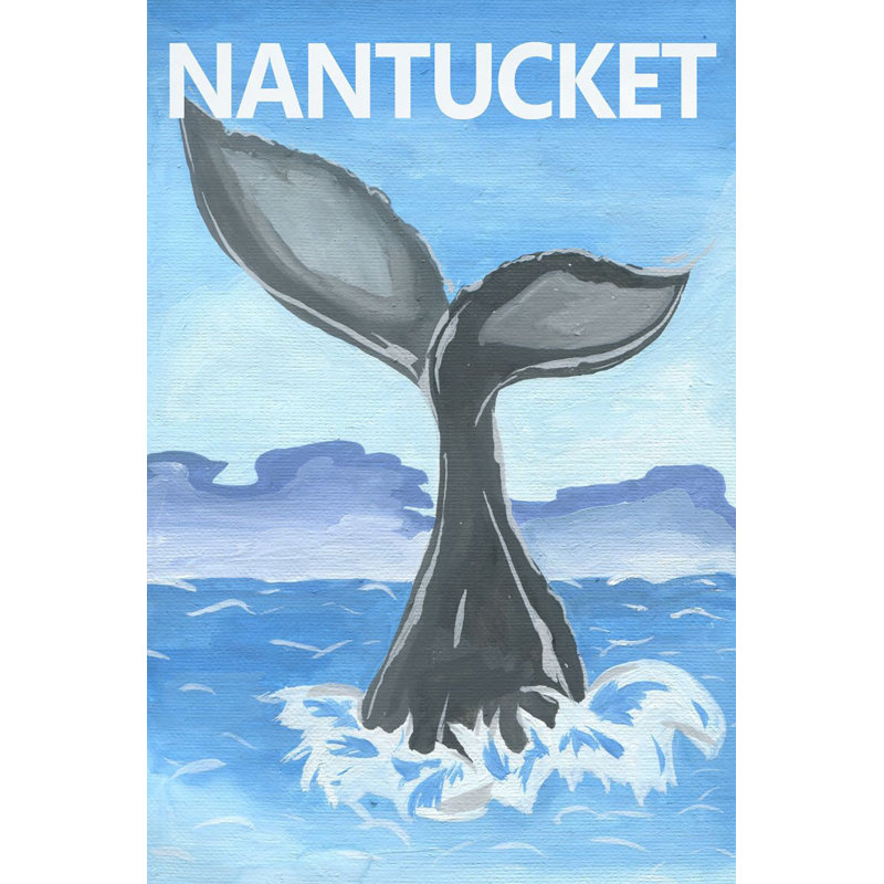 Whale's Tale - Painting, 46cm H x 30cm W, Wrapped Canvas