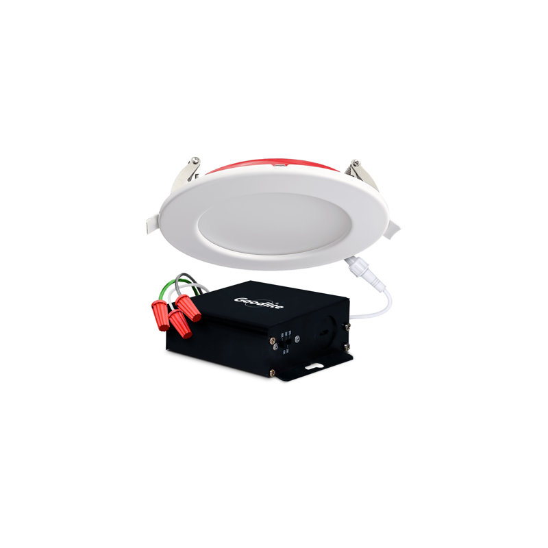 Luminaire encastré rond ultra mince à DEL 4 po certifié et ignifuge - couleur sélectionnable, intensité variable de 925 lumens