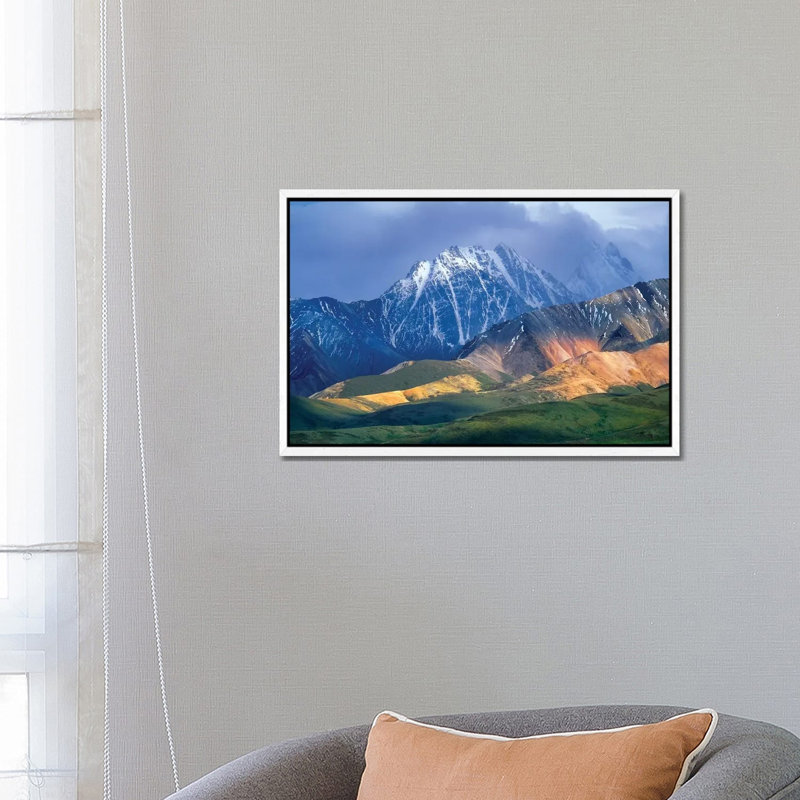 Alaska Range And Foothills, Denali National Park, Alaska 1 Piece Wall Art on Canvas, 66.04 cm H x 45.72 cm W, White Framed