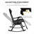 Outsunny 2 Pieces Outdoor Rocking Chairs, Foldable Reclining Zero Gravity Lounge Rocker With Pillow, Cup & Phone Holder, Combo Design With Folding Legs-2016640613