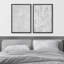 «3D Effect Illusion Abstract Geometric White Minimalist Decor», impression sur toile encadrée 2 pièces-99016480-99016483
