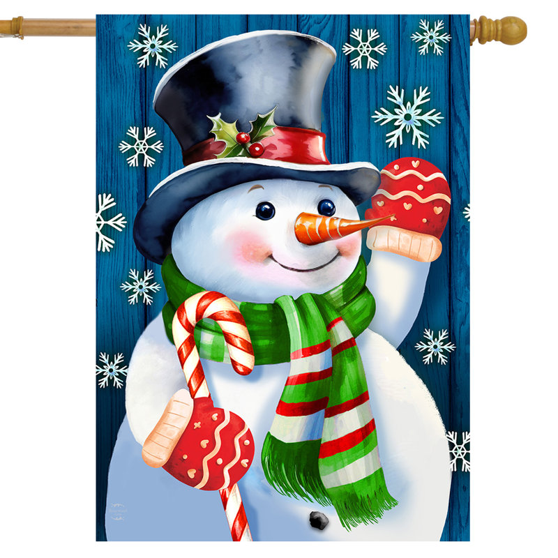 Bonhomme de neige bonbon bonhomme de neige, Noël bleu marine/vert/blanc