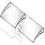 Auvent de porte standard en polycarbonate Onyx Series-35169329-40906234