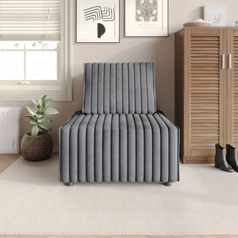 Chaise en velours gris clair, Gris clair