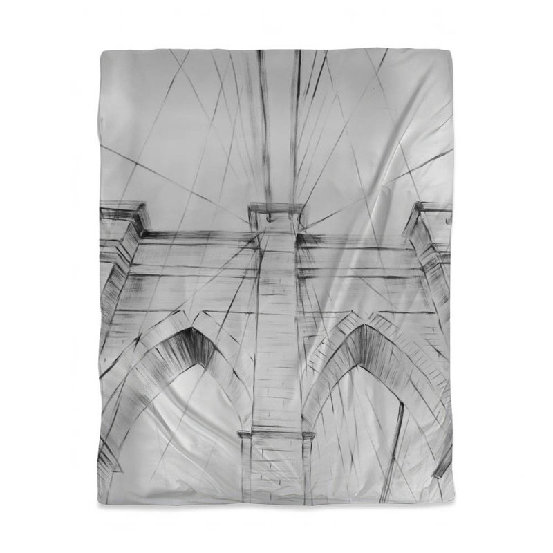 Housse de couette grise Brooklyn Bridge