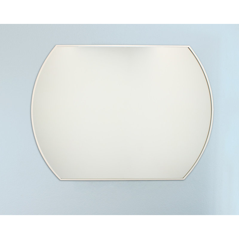 Miroir mural Harper de 30 po x 36 po à fixation murale horizontale / verticale à fixer au mur, idéal comme vestibule, vestibule, vestibule ou miroir de salle de bain, blanc