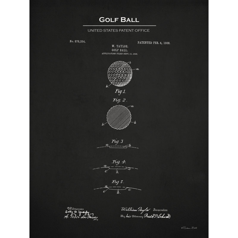 «Golf Ball», brevet sur toile par Susan Ball, H 30 po x l 20 po x P 1,25 po
