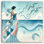 «Contemplative Gaze: Woman with Seagulls», art mural sur toile tendue