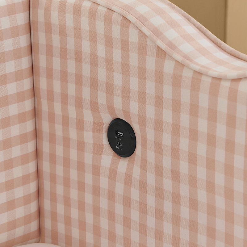 Cozy Gingham Daybed with Trundle, Pink