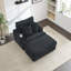 Ensemble de fauteuil et de repose-pieds rembourrés 39 pouces - Canapé simple confortable avec porte-gobelet et tissu en velours côtelé-880017281
