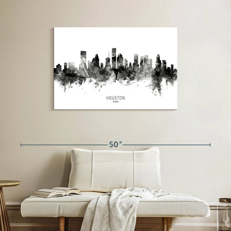 Skyline de Sirci Houston au Texas II, H 26 po x l 39 po