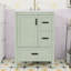Meuble-lavabo de salle de bain avec lavabo en céramique, support de porte de rangement et 3 tiroirs-573858856