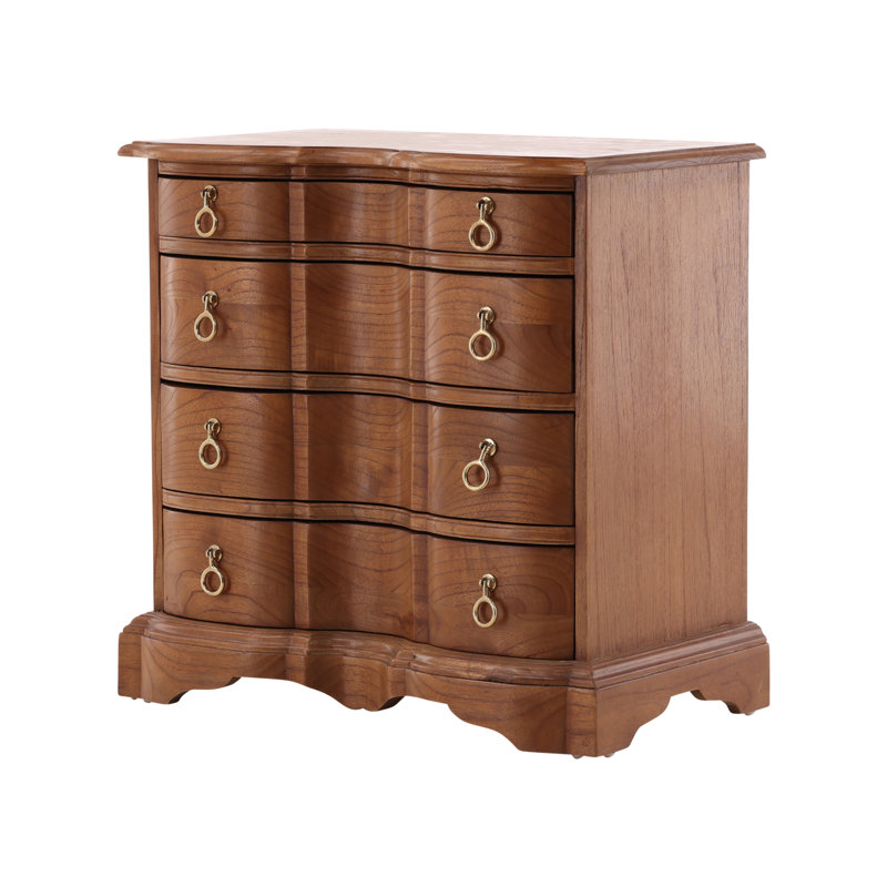 Furniture Classics Zepoli Natural Mahogany Brass Chest