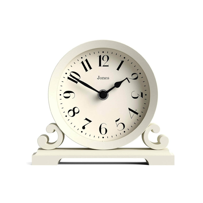 Analogue Electric Tabletop Clock, White