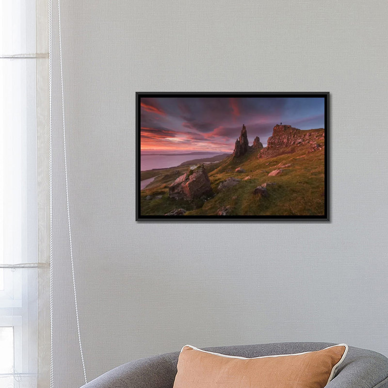 « écosse iv », reproduction de photo sur toile, H 40 po x l 60 po x P 1,5 po, Toile avec cadre noir, Pas de tapis