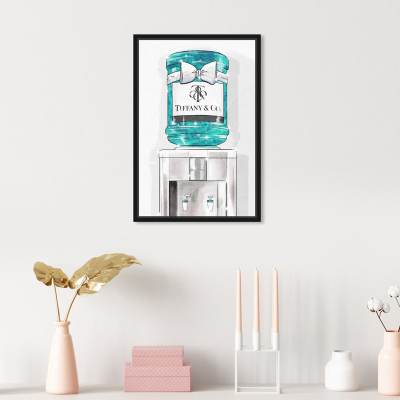 Bijou de watercooler - impression, Cadre noir, H 15 po x l 10 po