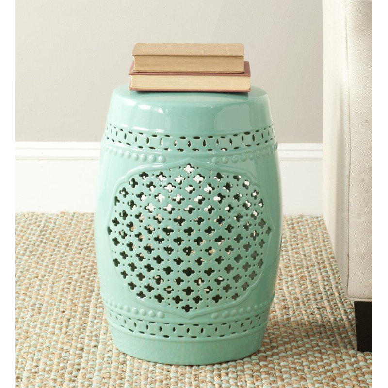 Tabouret de jardin Hallene, Bleu pâle