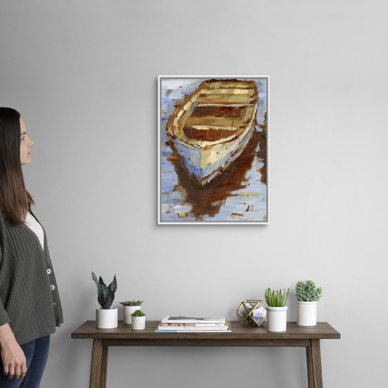 «Warm Light II» par Ethan Harper - reproduction d'art sur toile, H 26 po x l 20 po x P 1,75 po, Cadre flottant blanc