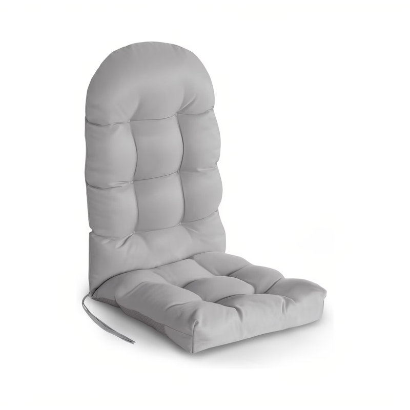Coussin Adirondack antidérapant avec attaches, Gris