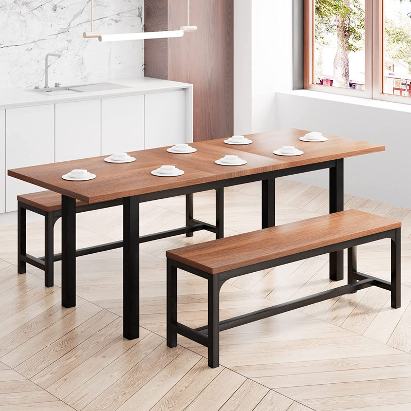 Ensemble de coin-repas Winnah pour 6 personnes, Café, Café / noir