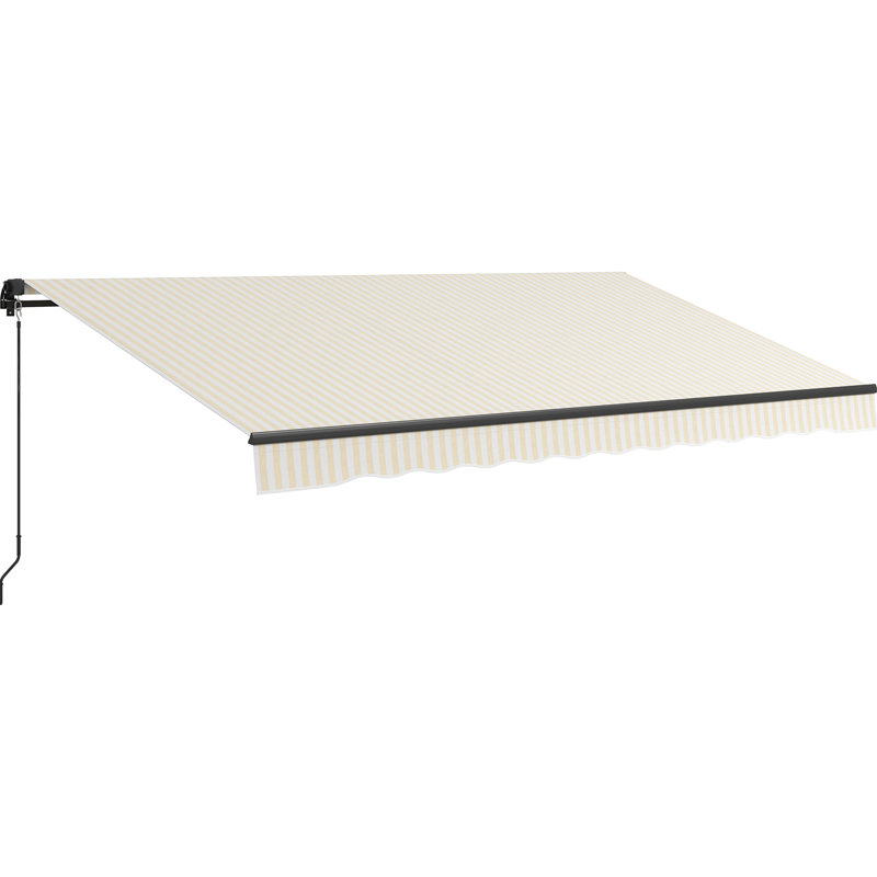Auvent de patio - protégé, manivelle manuelle, manuel 280 g / m², Uv30 +