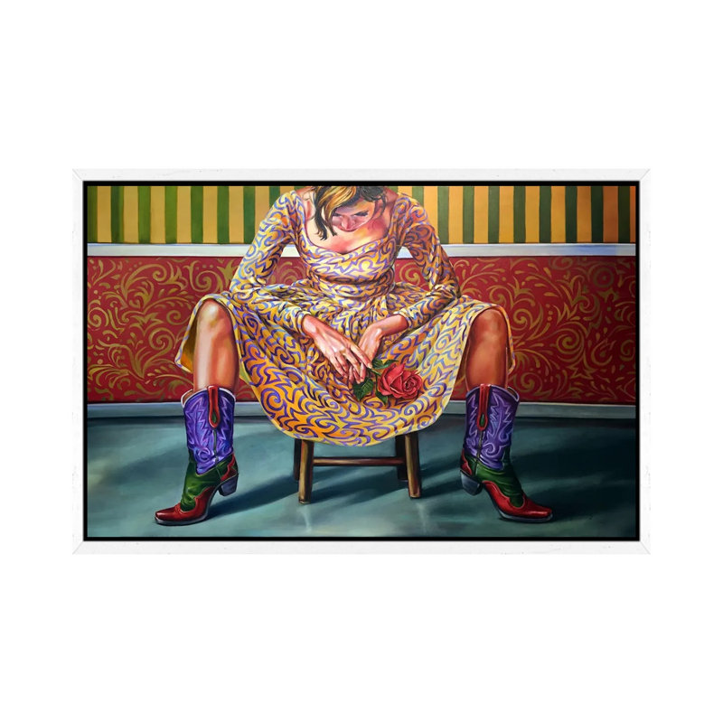 Red Rose by Jill Pankey - Gallery-Wrapped Canvas Giclée on Canvas, White Framed, 66.04 cm H x 45.72 cm W