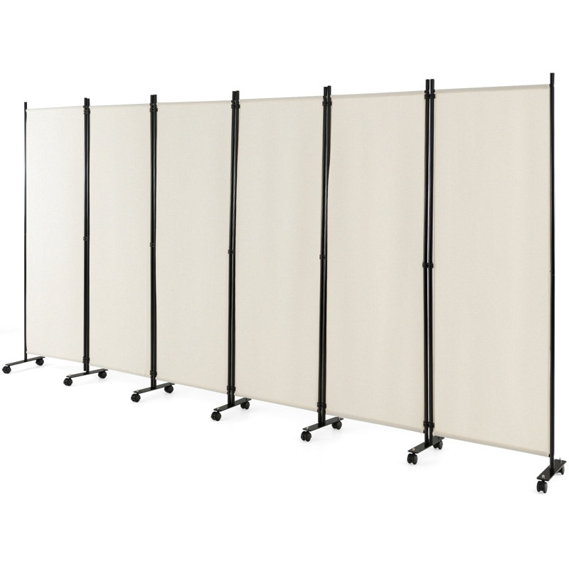 Cloison pliante Aytan, Blanc cassé, 6, H 68 po x l 132 po x P 12 po