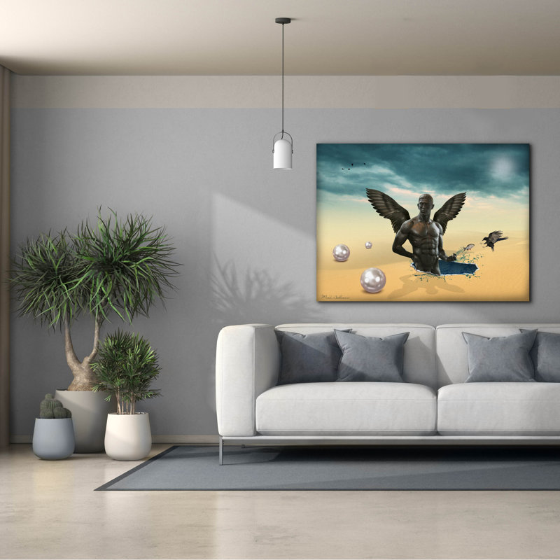 "Epic Graffiti" Desert "par Mark Ashkenazi, art mural sur toile, H 40 po x l 54 po x P 1,5 po