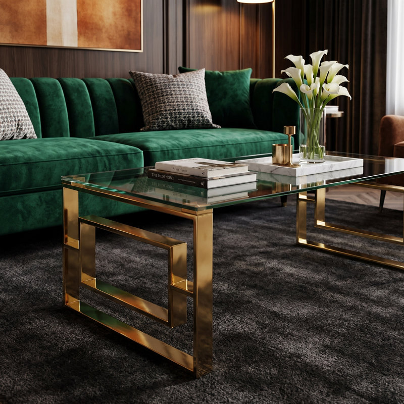 Eilbertus Glass Top Single Coffee Table