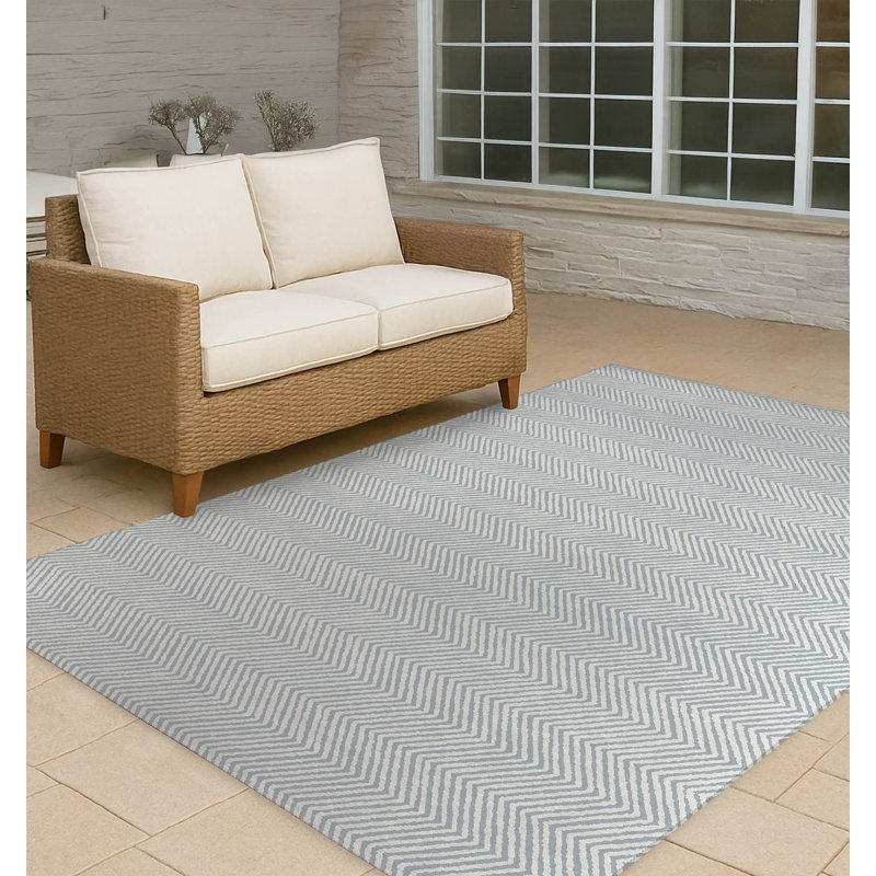 Tapis extérieur à chevrons antidérapants, Rectangulaire 8 pi x 10 pi