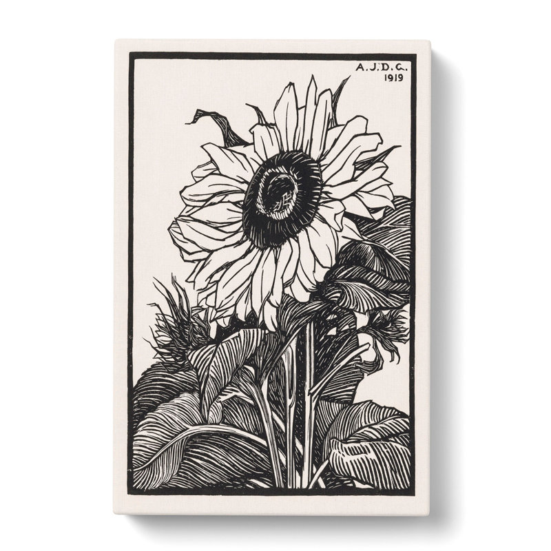 Sunflower by Julie De Graag - Wrapped Canvas, 35cm H x 35cm W x 3cm D