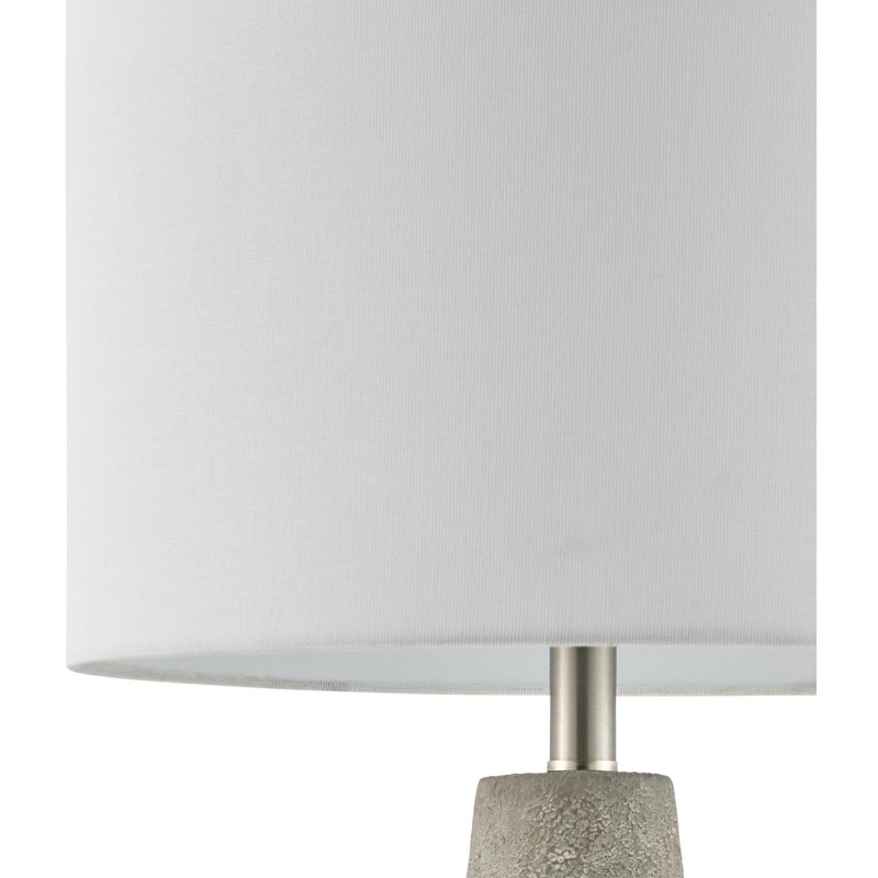 Lampe de table Lockwood, Blanc / Blanc, Gris