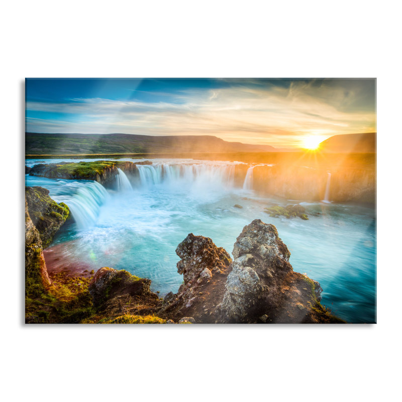 Waterfall - No Frame Print on Glass, 70cm H x 100cm W