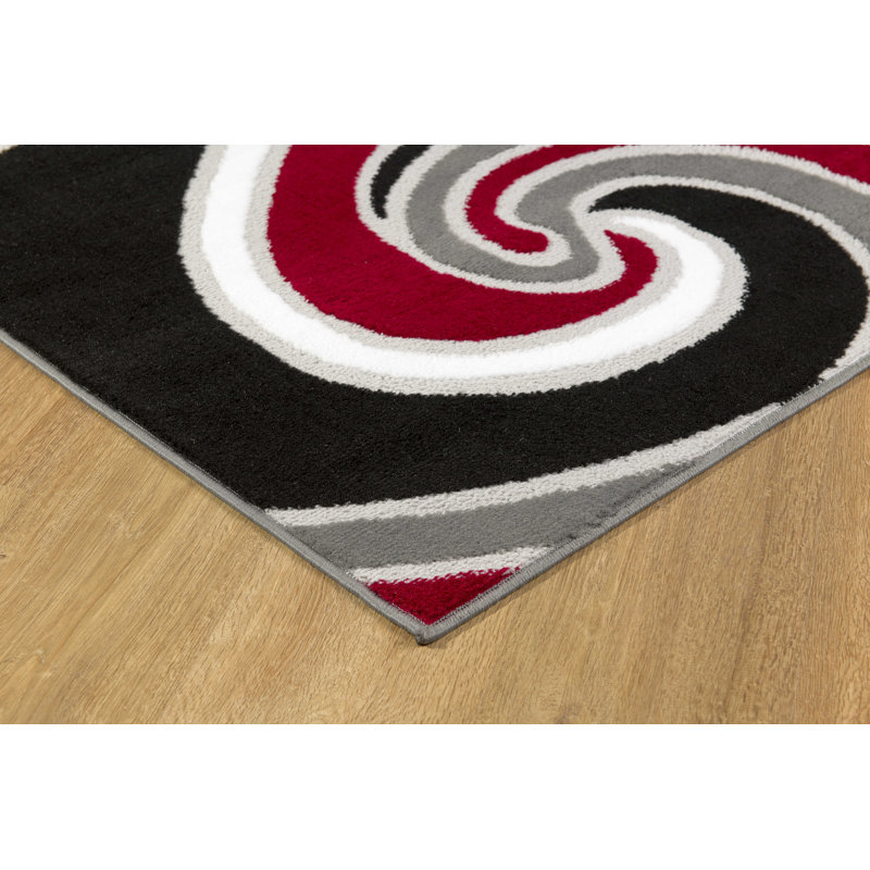 Balderston Abstract Indoor Rug, Rectangle 4' x 6'