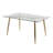 Dining Table In Gold Metal And Clear Glass-898770315
